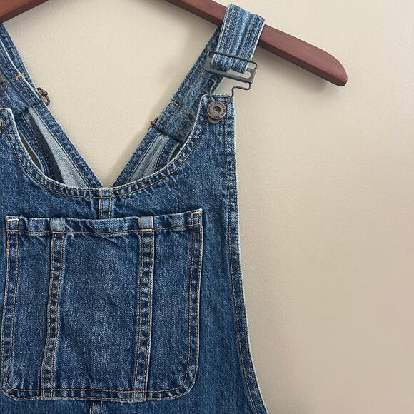 Free People We the Free Summer Babe Cut-Off Overalls Sz 26 - Picture 6 of 9